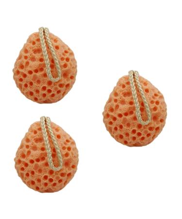 FOMIYES 3pcs Natural loofah Sponge Sponge for Bathing Bath Sponge Body Sponge for Shower loufa Sponge Facial exfoliator Sponge face Body wash Bath Cotton Scrubber Bath Ball mild 1 Count (Pack of 1)