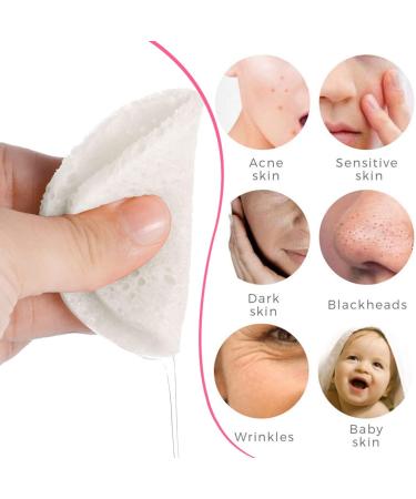30 Count Compressed Facial Sponge 80 mm/3.1 inch Cellulose Facial Sponges Reusable Washing Face Sponge Pads for Facial Cleansing Exfoliating Mask Makeup Removal (White) - Buy Online on GoSupps.com