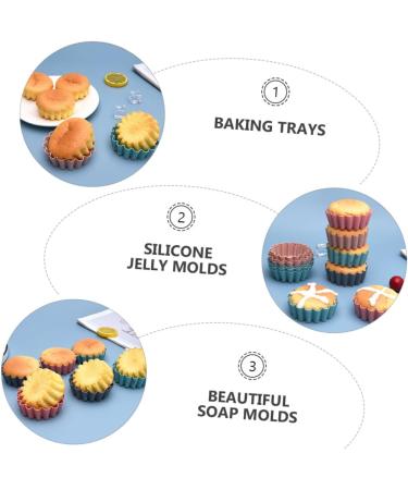 Alipis 24 Pcs Silicone Muffin Cup Packing Paper Silicone Baking Cup Mini Baking Gadgets Pudding Cake Stand 7.5X6.3CMx2pcs Assorted Colorx2pcs - Buy Online on GoSupps.com