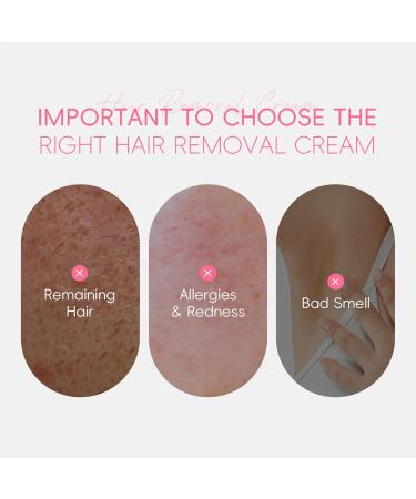 Hair Removal Cream for Women - Gentle Hair Removal for Sensitive Skin Moisturizing Cream 50g for Armpits Back Legs Face Upper Lip - Buy Online on GoSupps.com