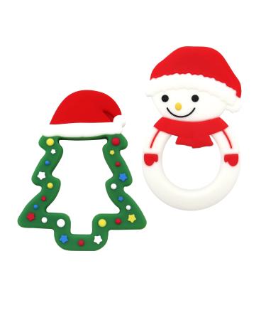 Smore Baby Silicone Baby Teether Toy for Sensory Exploration Teething Relief Helps Soothe Sore Gums Babies & Toddlers BPA Free Teething Toy Gift for Newborn Boy and Girl Christmas (2Pack) SDJ-1