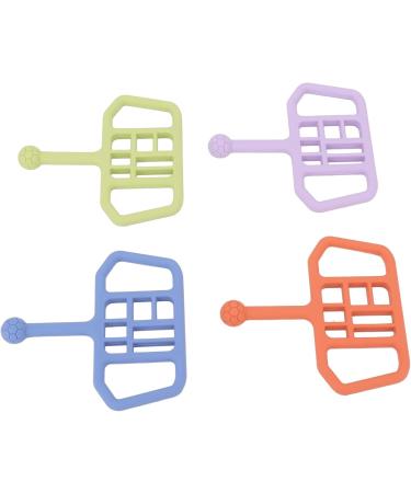 Alomejor Silicone Baby Bite Ring Toys - 4 Pack Infant Teething Relief & Soothing Rings - Buy Online on GoSupps.com