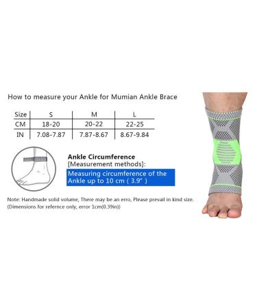 Premium Ankle Brace Compression Sleeve for Sprain & Arthritis Relief | Support for Plantar Fasciitis & Swelling | Elastic Ankle Wrap - 1 Pair (S - Buy Online on GoSupps.com