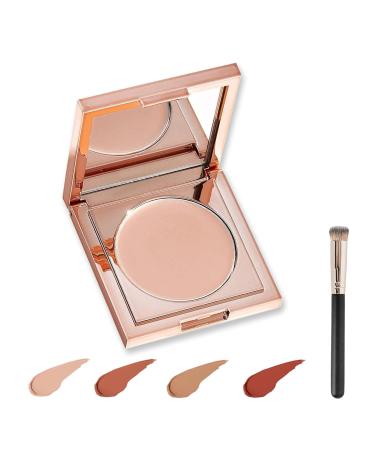 Colored Clay CC Undereye Corrector with Brush, Under Eye Concealer and Color Corrector for Dark Circles, Hydrating and Long Lasting Foundation (01-Light Skin)