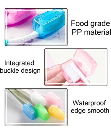 Buy KQNM 10 PCs Travel Toothbrush Cases - Portable Protective Cover & Dust Cap for Hygiene | International Shipping Available - Buy Online on GoSupps.com
