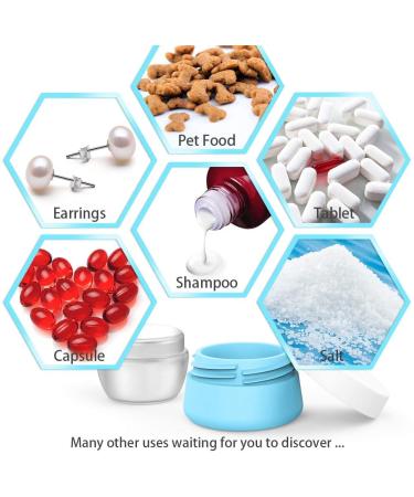 6 Pack Leakproof Silicone Travel Jars 0.67oz - Travel Size Containers for Toiletries - Hard Sealed Lids for Face, Hand, Body Cream - 6 Pieces - Buy Online on GoSupps.com