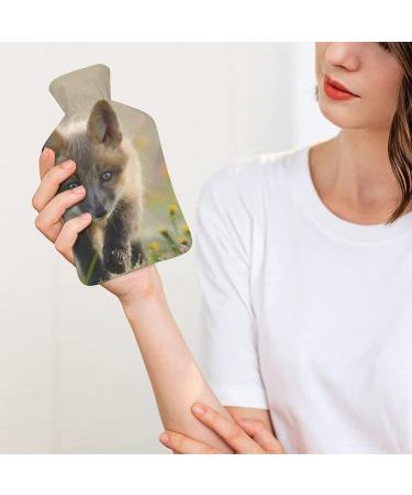 Little Fox Hot Water Bottle with Plush Cover - Ideal Hand Warmer for Adults & Kids | 26.5x15.3cm - International Shipping Available - Buy Online on GoSupps.com