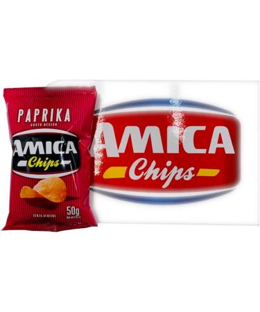 Amica Pack of 7 bags of potato and pepper chips with pepper flavor salty snacks gluten free 50 g + Italian Gourmet Polpa di Pomodoro box of 400 g - Buy Online on GoSupps.com
