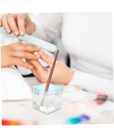 Monomer Cup Nail Crystals Cup 2 Inch Square Crystal Glass Nail Dish for Monomer with Lid High Transparency Nail Cup for Nail Art Acrylic Liquid Dazzling Colors - Buy Online on GoSupps.com