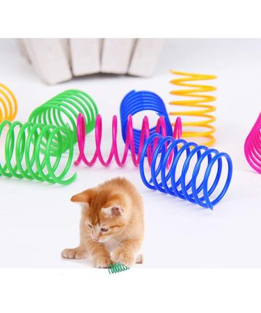 iSMARTEN Cat Spring Toy (60 Pack) - Plastic Coil Springs for Swatting, Biting, and Hunting - Random Color - Interactive & Fun Cat Kittens Toys - Buy Online on GoSupps.com