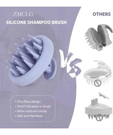 ZMCLG Shampoo Brush | Silicone Scalp Massage Brush for Peeling & Head Care | Premium Wet & Dry Use | Blue Hair Root Care - Buy Online on GoSupps.com