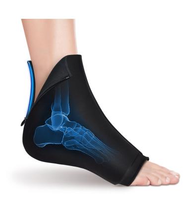ADvancore Ankle Foot Ice Pack Wrap for Injuries Reusable Gel Cold Pack Instant Pain Relief for Plantar Fasciitis Sprained Ankles Achilles Tendonitis Foot Heel Edema Sprained Swelling Gout