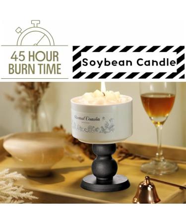 Scented Candle for Women | 7.5 oz Natural Soy Aromatherapy Candle | Floral Scents in Elegant Ceramic Wood Cup | Perfect Gift for Men & Women - Buy Online on GoSupps.com