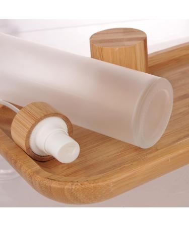 COSIDEA 4 pcs Empty 4oz /120ml bamboo lid Frosted glass spray bottle with fine mist despenser head for liquid perfume toiletries containers toner bottles 120ml Frosted - Buy Online on GoSupps.com