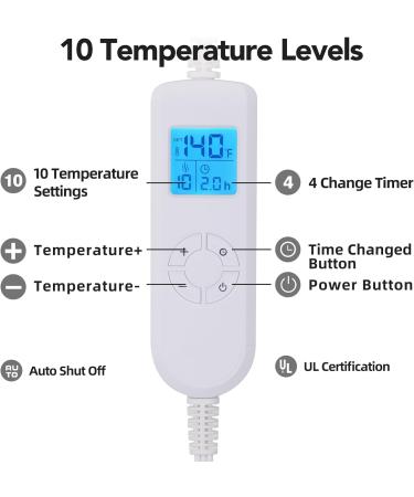 Ambershine XXXL King Size Heating Pad | Fast-Heating & 10 Settings for Neck/Shoulder/Back Pain Relief | Perfect Gift for Men & Women - Red - Buy Online on GoSupps.com