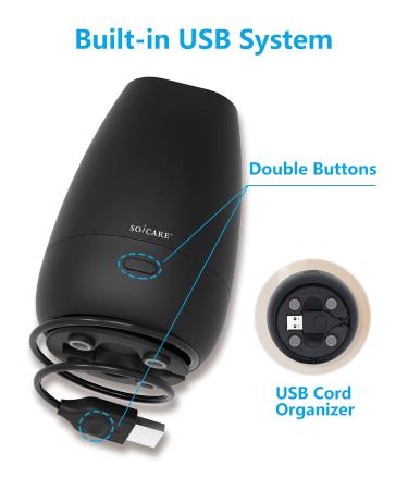 SOICARE Car Diffuser 2nd Gen | Portable Essential Oil Scent Humidifier USB Mini Aromatherapy for Travel/Office/Home - Elegant Black - Buy Online on GoSupps.com