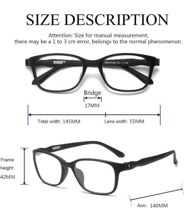 Hubeye 3 Pack Black Reading Glasses | Blue Light Blocking TR90 Readers for Men & Women | Lightweight Eye Protector +1.5 Diopters - Buy Online on GoSupps.com