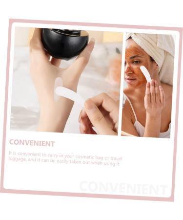 Angoily 100pcs Mask Scoop - Mini White Spatulas for Face Cream & Skin Care | Perfect Mixing Spoons for Makeup & Eye Cream - Buy Online on GoSupps.com