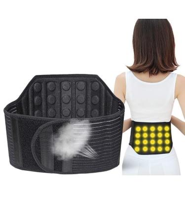 Self-heating Lumbar Brace Belt Magnetic Back Brace Belt Back Support Brace With 21 Self-Heating Tourmaline Magnets Lower Pain Massager Magnetic Therapy Back Waist Support Black XL/X-Large Black XL/X-Large - Buy Online on GoSupps.com