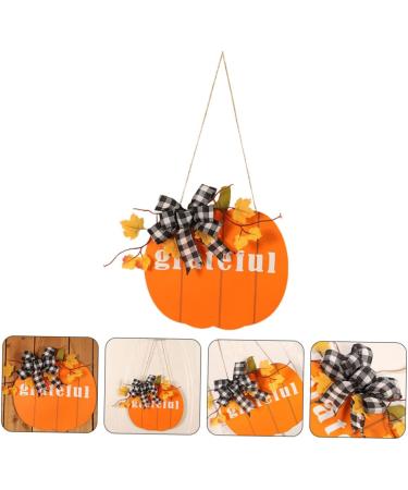 STOBAZA Leaf Pendant Pumpkin Garland Wall Craft Front Decoration Adornment Decor Wreath Door Wooden Maple - Buy Online on GoSupps.com