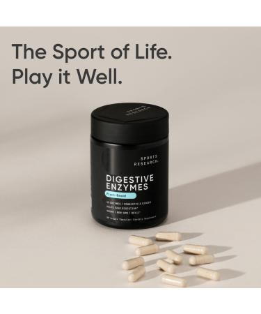 Sports Research Triple Strength Omega 3 EPA & DHA Fish Oil 1250mg Burpless Supplement (30 Softgels) and Digestive Enzymes with Probiotics & Ginger Plant Based Vegan Friendly (90 Veggie Capsules) - Buy Online on GoSupps.com