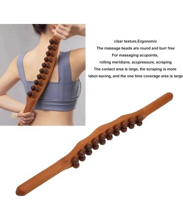 Wood Massage Tab - 20 Pearl Ergonomic Scratch Rod for Full Body Muscle Relaxation | Trigger Point Therapy - Buy Online on GoSupps.com