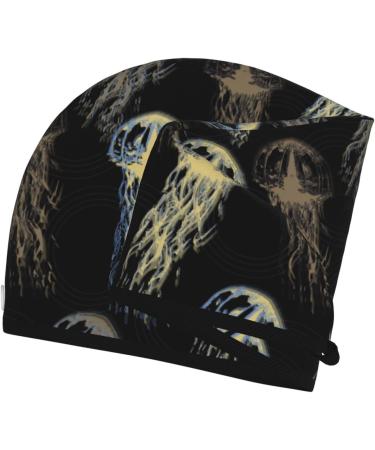 Hair Towel Wrap | Quick-Dry Towel Turban with Button - Jellyfish Design - Buy Online on GoSupps.com