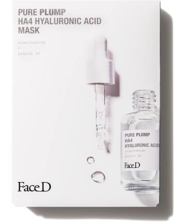 Face D Pure Plump Fabric Face Mask with Ha4 hyaluronic acid and provitamin B5 with moisturizing and filling effect 5 pieces 250 g - Buy Online on GoSupps.com