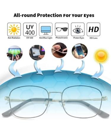 Buy Hoodg Blue Light Glasses for Men & Women - UV400 Computer Lens Eyewear | Gaming Radiation Protection | Direct Shipping - Buy Online on GoSupps.com