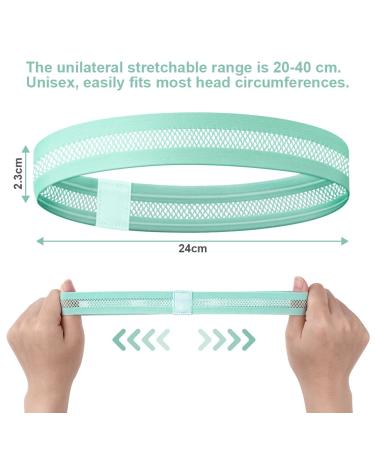 Shop Lophe Sports Hair Bands - 3 Pack Elastic Headbands for Yoga Running & Football | Slipproof Moisture-Wicking | Unisex - Black Green & Blue - Buy Online on GoSupps.com