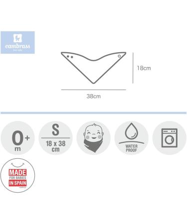 Cambrass Bib Bandana ASTRA ROSE/STAR 38 x 18 cm - Stylish and Functional Baby Bib - Buy Online on GoSupps.com