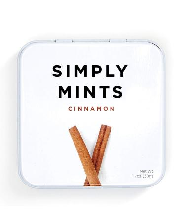 Simply Mints (Cinnamon, 1.1 oz (1 Tin)) Cinnamon 1.1 Ounce (Pack of 1)