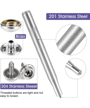 150 PCS Marine Grade Stainless Steel Canvas Snap Kit with Setting Tool - Boat Cover Snap Button Fastener Kit for DIY Furniture - 150 White - Buy Online on GoSupps.com