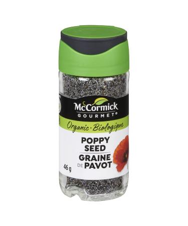 McCormick Gourmet (MCCO3) New Bottle Premium Quality Natural Herbs & Spices Organic Poppy Seed 46g
