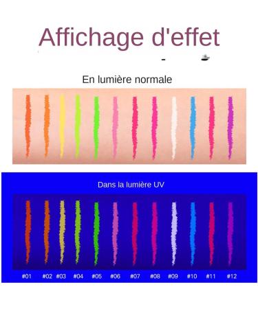 Eye-liner liquide color eye-liner color | Doublure liquide fluorescente UV s chage rapide 12 couleurs imperm able | Fournitures de f te Neon Glow doublures graphiques hautement pigment es pour - Buy Online on GoSupps.com