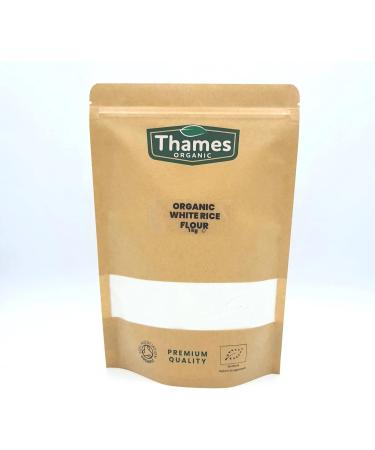 Thames Organic White Rice Flour 500g - Certified Organic Non-GMO Vegan Resealable Bag - Buy Online on GoSupps.com