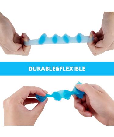 4-Piece Silicone Toe Spreader - Hallux Valgus Correction & Hammer Toe Separator for Pedicure & Toe Alignment - Buy Online on GoSupps.com