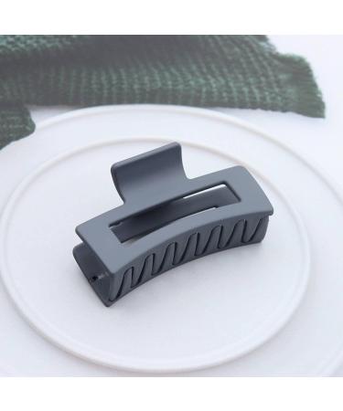 Hollow Frosted Square Grab Clip 8.5cm Medium Hair Clip Sweet Beauty Shark Clip (Set Of 8) Claw Clips For Thick Hair 8PC - Buy Online on GoSupps.com