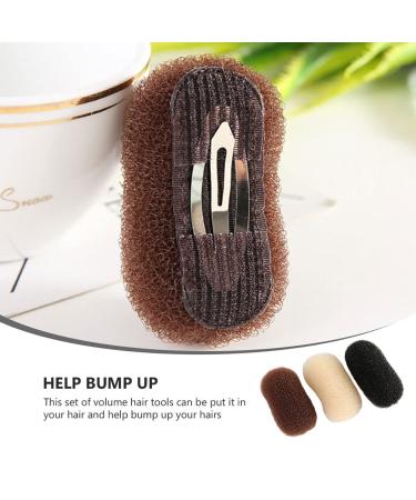 Solustrie Hair Bump Up Clips & Styling Tools - DIY Hairstyles - 3 Pcs Black & White - Natural Color Sponge Jewelry for Women - Buy Online on GoSupps.com