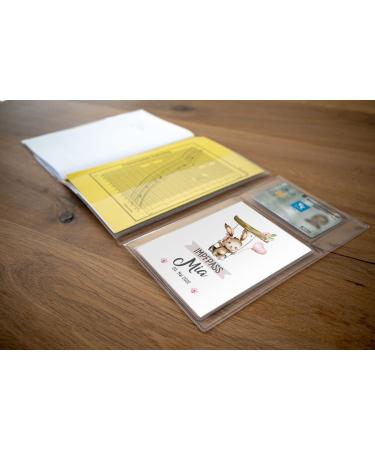 Mikalino Premium U-Book Transparent 3-Part Personalizable Cover | Rabbit Motif Vaccination Passport Protector - 7011_hase - Buy Online on GoSupps.com