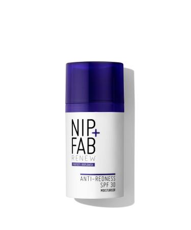 Nip+Fab SPF 30 Moisturiser Renew Anti Redness | 50 ml | Enlarged Pores + Hyperpigmented Skin | Maximum Face Hydration and Protection | UVA + UVB Protection | SPF Face Skin Sunscreen
