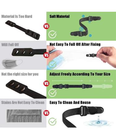 Shop DAMONDAY Adjustable Anti-Slip Mask Extension Hooks - 5 Pieces Ear Wear Type Black - Comfortable & Convenient - Buy Online on GoSupps.com