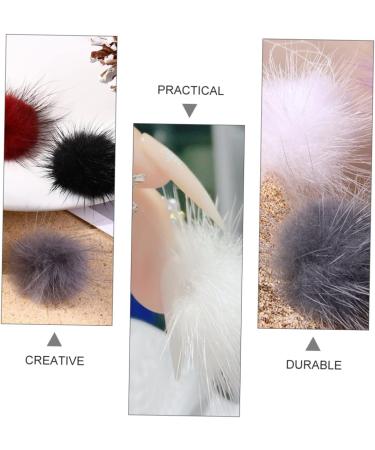 FRCOLOR 18 Pieces Hair Balls Accessories for Nails Shoes Bobble Balls Fur Bobble DIY Nail Art Set Artificial Nails Set Decorative Nail Hair Ball Nail Art Decor Winter Plush Ball Hat - Buy Online on GoSupps.com