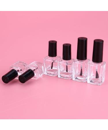 6 pi ces Lot de Flacons Vernis Ongles Vides Verre Transparent avec Pinceau Int gr Bouchon tanche sans Fuite pour DIY et Remplissage Facile - Buy Online on GoSupps.com