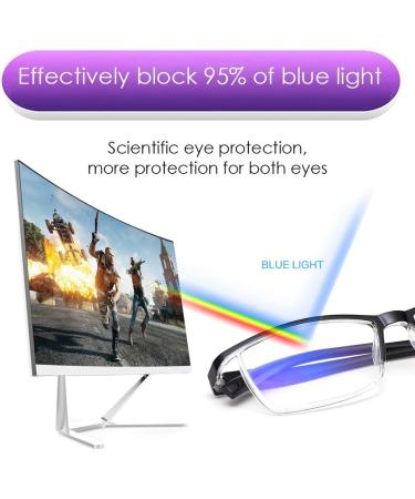 Teraise 5.0x Anti-Blue Light Reading Glasses for Men & Women | Comfortable Fashionable Computer Glasses with Feather Hinge - Buy Online on GoSupps.com