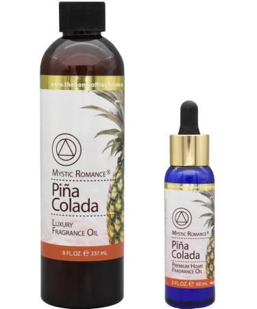 The Home of Fragrances - Set of 2 Bottles of Fragrance Oils - 2oz & 8oz (Pi a Colada)