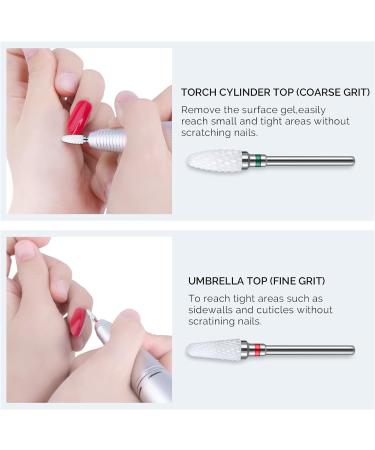Meloysusie Nail Drill Bits Set - 10pc Ceramic Safety Bits for Electric Nail Files - Professional Tools for Acrylic, Gel Nails, Cuticle Removal - 3/32 Inches - Buy Online on GoSupps.com