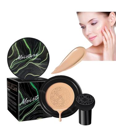 Mushroom Head Air Cushion CC Cream Foundation Mushroom Head CC Cream Foundation Air Cushion CC Cream Mushroom Head Foundation Moisturizing BB Cream Makeup Long Lasting Concealer (Dark Brown)