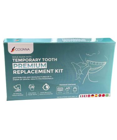 Coltana dentures for plugging in - provisional dentures for sticking - dental repair set for temporary dental prostheses - artificial & wrong teeth for putting on - temporary & cosmetic tooth