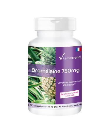 Bromelain 750mg - 180 capsules - vegan - high dose - Bromelain | Vitamintrend